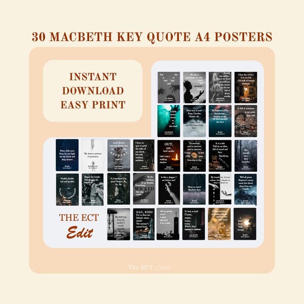 Macbeth · 30 Quote Posters collection by The ECT Edit